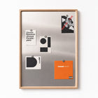 Oak Wood Framed Stainless Steel Magnet Board