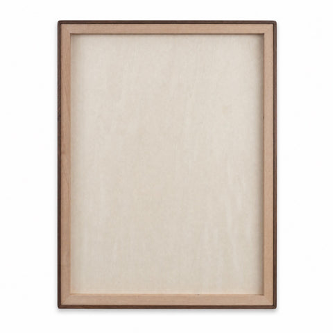 Magnet Board with Walnut Wood Frame, 22 x 28 Inch Stainless Steel Mood Display