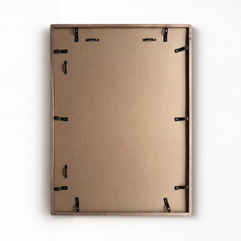 Walnut Wood Framed Stainless Steel Magnet Board